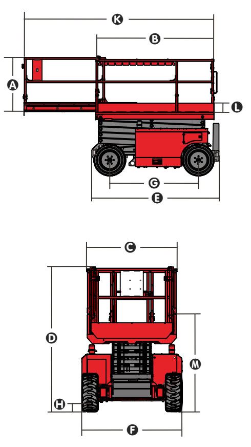 Dimensions Repliée